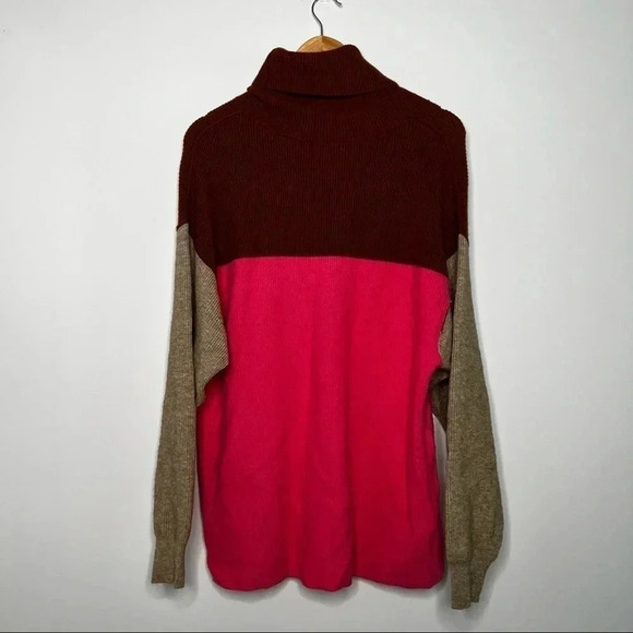 Free People Soft Structured Colorblock Turtleneck Sweater Size XS - Picture 6 of 11